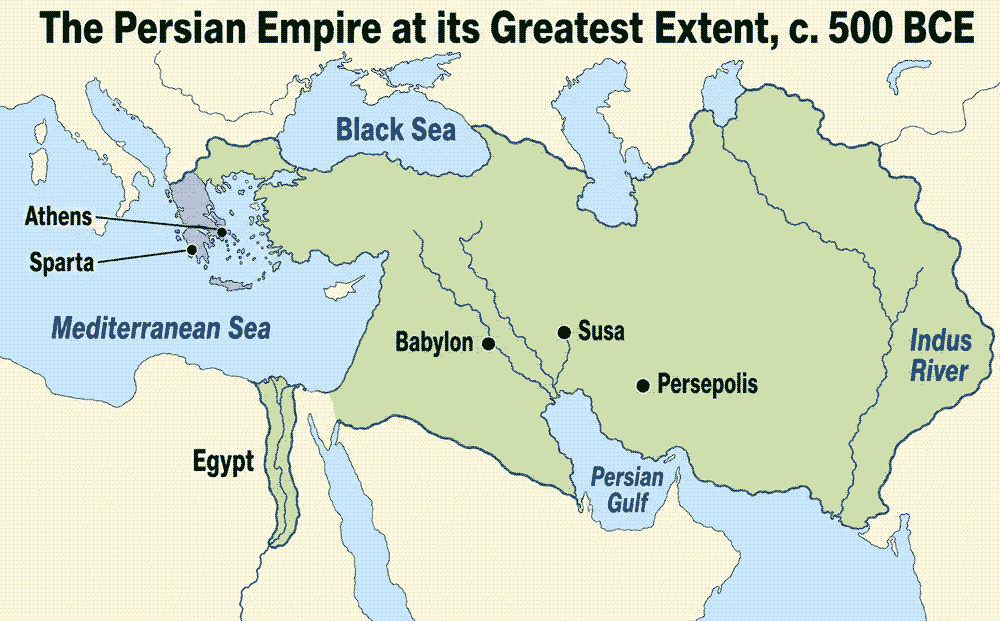 The Persian Empire about 500 BCE.